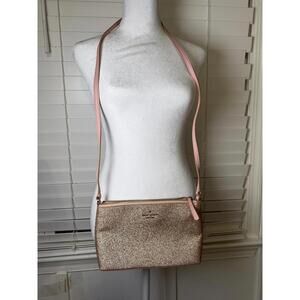 Kate Spade Glitter Crossbody Bag with Pink Strap
